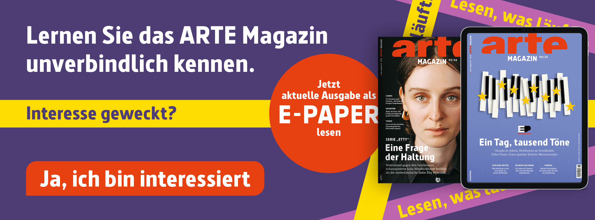 ARTE Magazin ePaper Banner