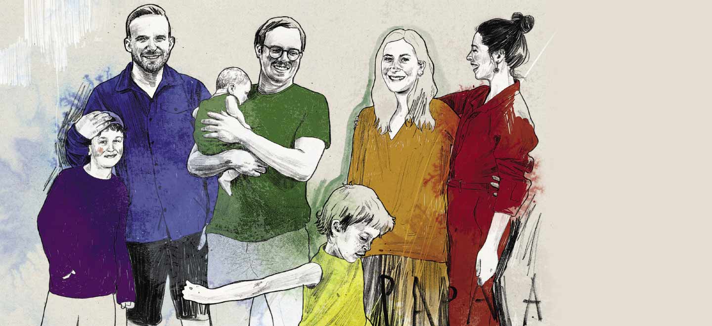 Regenbogenfamilie, Illustration