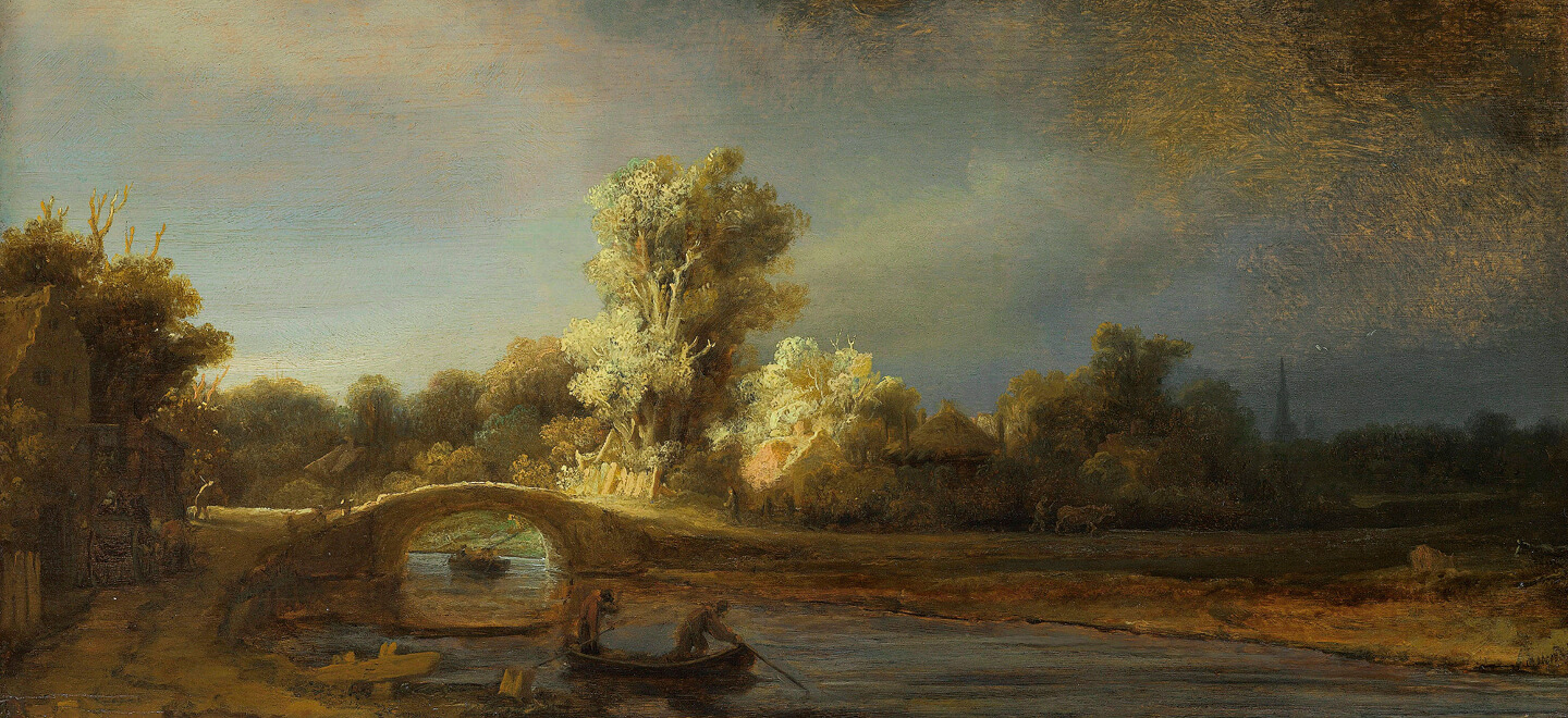 Rembrandt, Rijksmuseum, Landschaft mit Steinbrücke