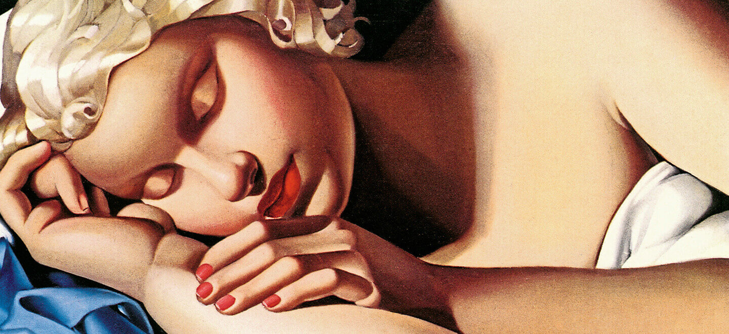Gemälde einer schlafenden Frau
