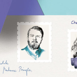 Illustrierte Briefmarken von Dirk Gieselmann und Colombe Pringle