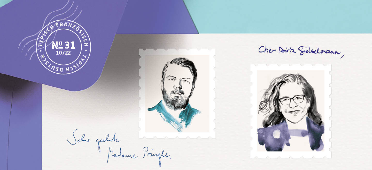 Illustrierte Briefmarken von Dirk Gieselmann und Colombe Pringle