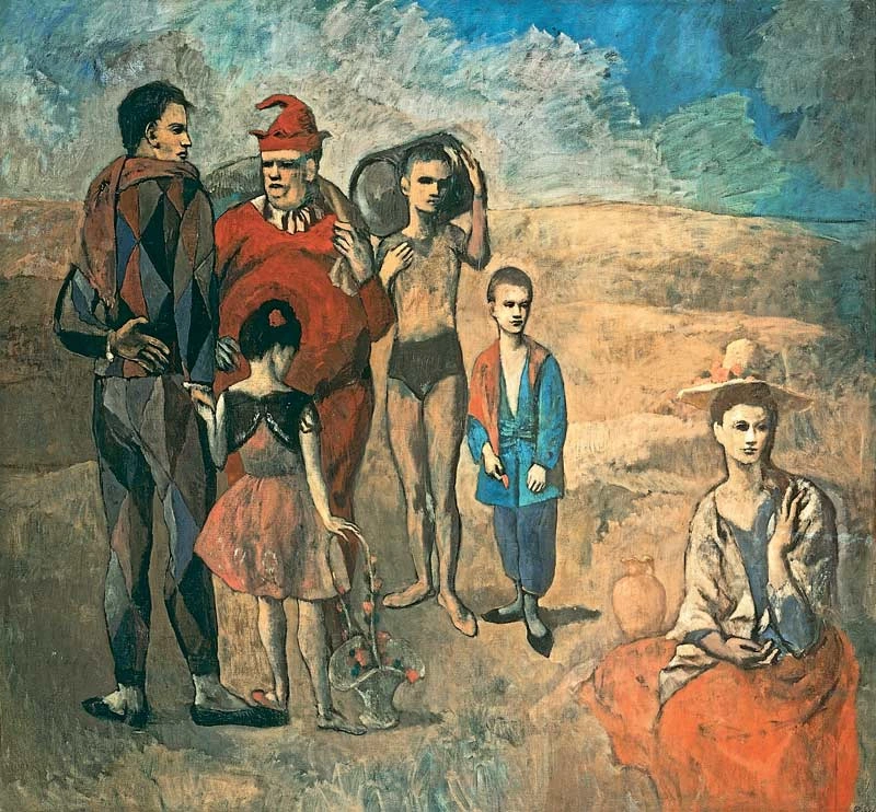 Pablo Picassos frühes Werke wie „La famille de Saltimbanques“ (1905)