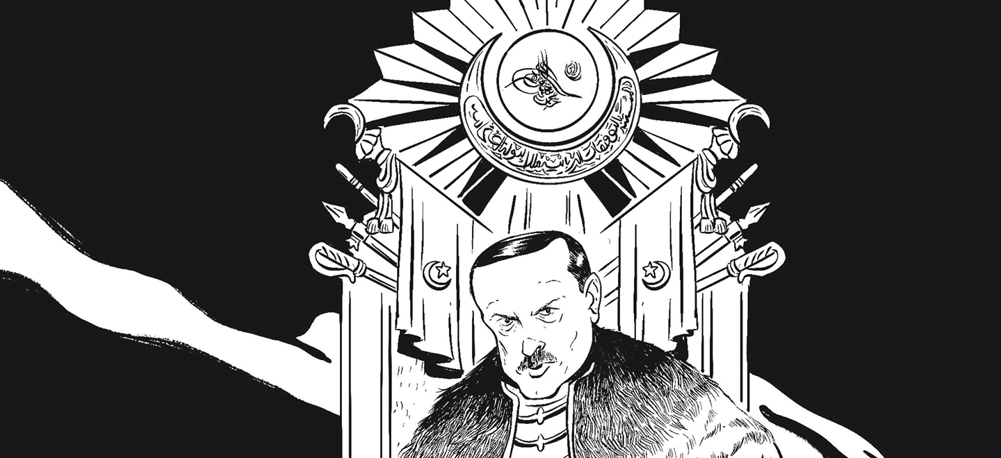Abbildung von Erdogan aus der Graphic Novel „Erdoğan“ (Correctiv Verlag)
