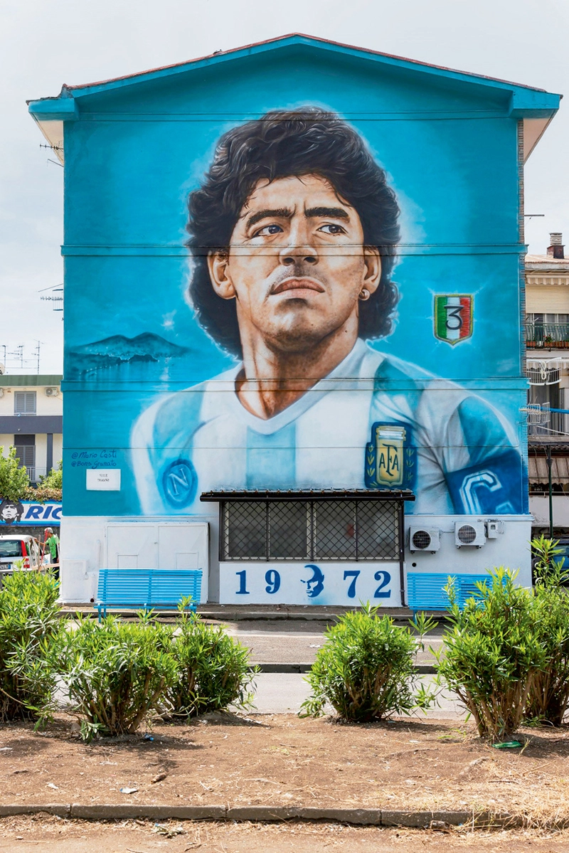 Wandbild von Diego Maradona
