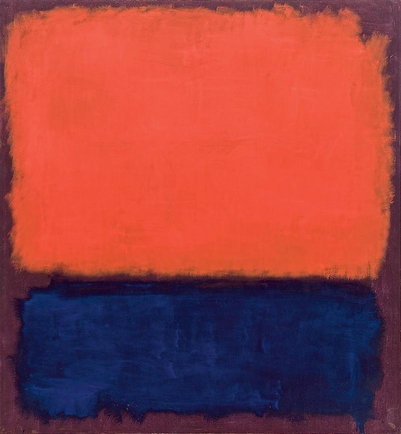 Rot-blaues Farbfeld-Gemälde von Rothko