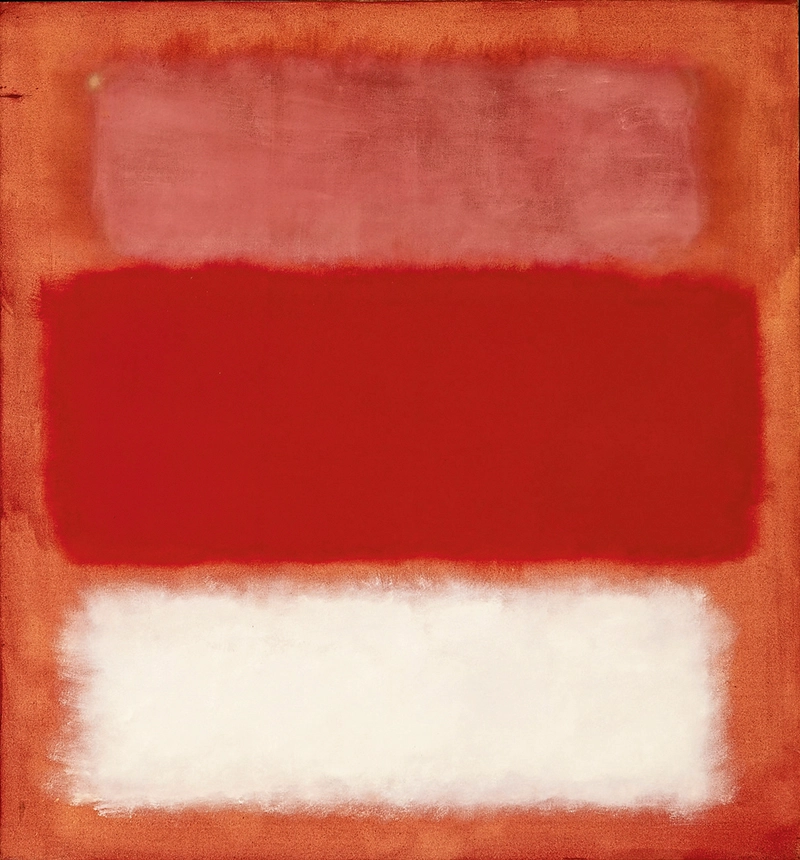 Farbfeldmalerei in Rot- und Weißtönen von Rothko