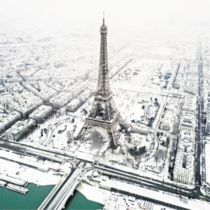 Eiffelturm Paris Winter Schnee