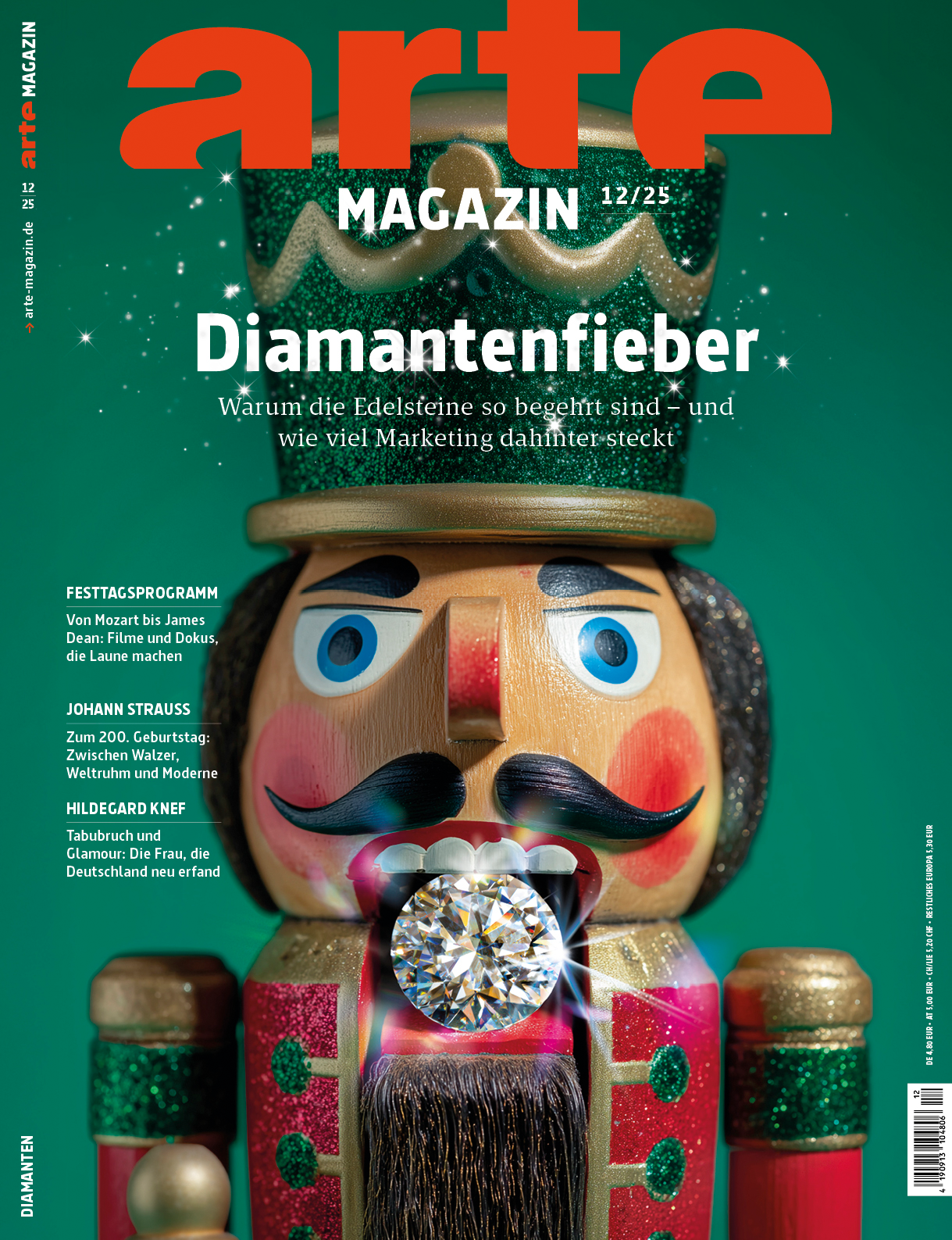 ARTE Magazin Cover Dezember: Nussknacker mit Diamant