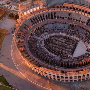 Das römische Kollosseum.