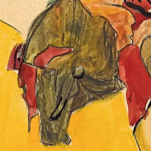 Egon Schieles „Schuhe anziehendes Mädchen“ (1910)