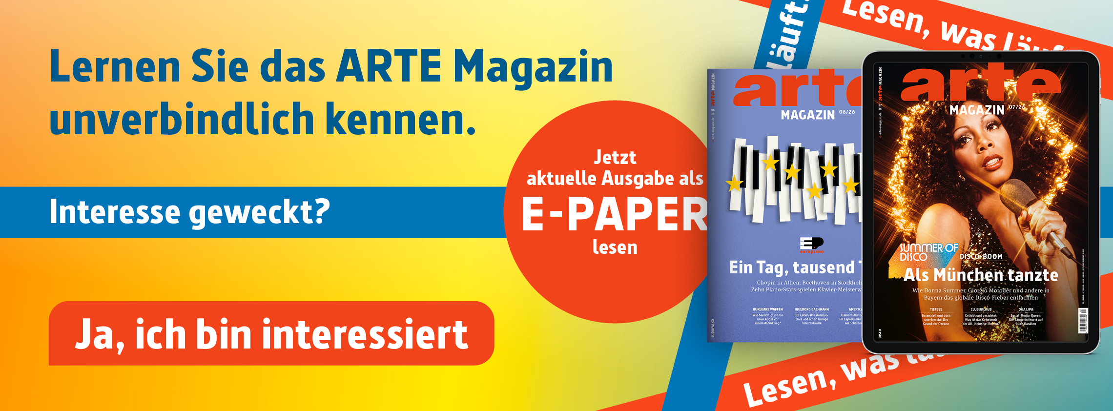 ARTE Magazin Banner E-Paper