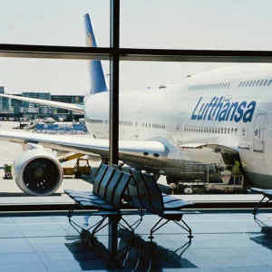 Lufthansa Maschine geparkt