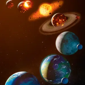 Ursprung: Vor rund vier Milliarden Jahren formten sich die Planeten im Sonnensystem. Fast zeitgleich gab es die ersten Bausteine des Lebens auf der Erde.