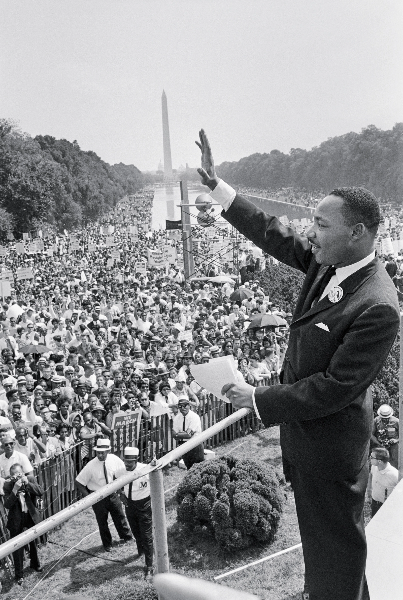 Schwarz-Weiß-Foto von Martin Luther King.