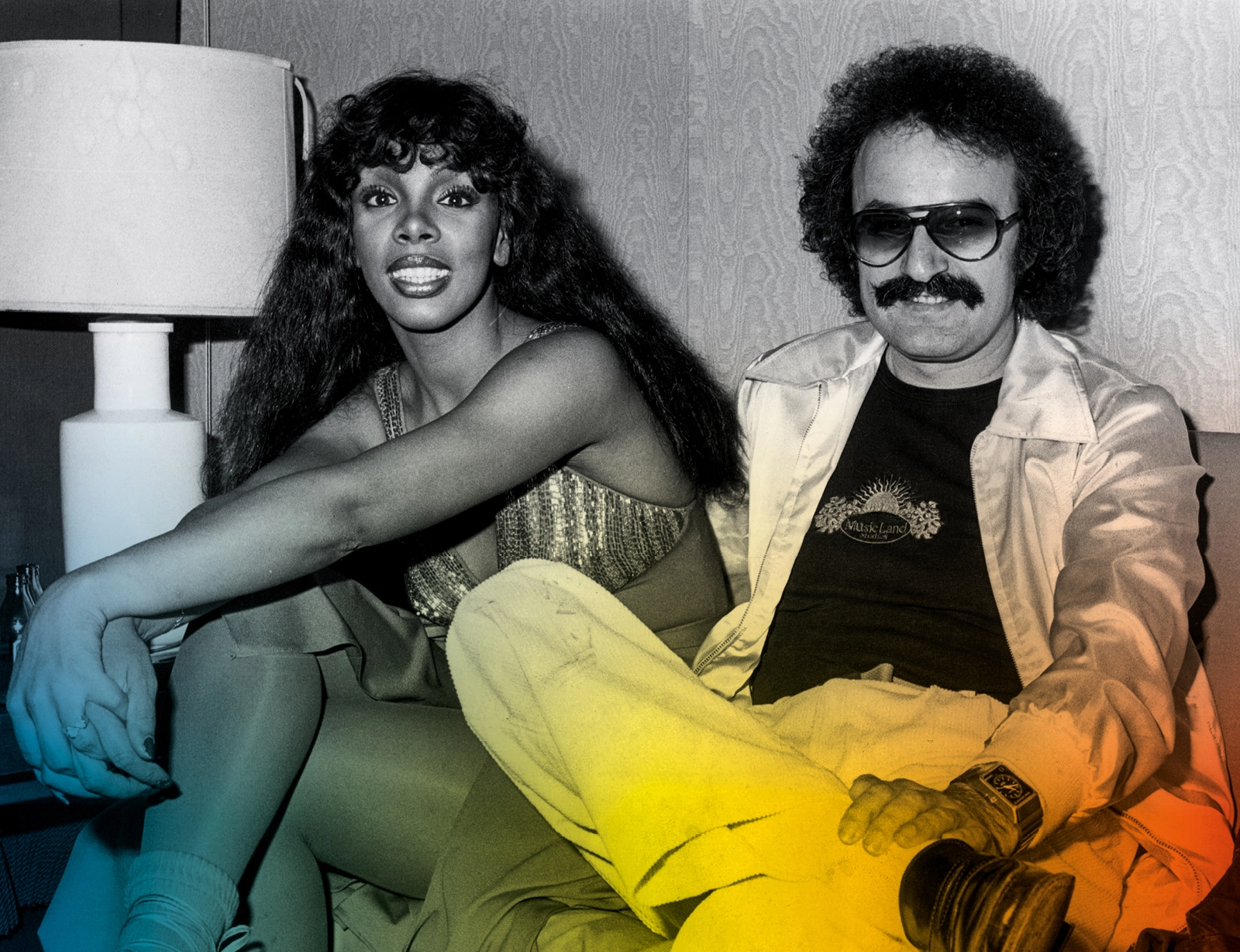 Sängerin Donna Summer und ihr Produzent Giorgio Moroder