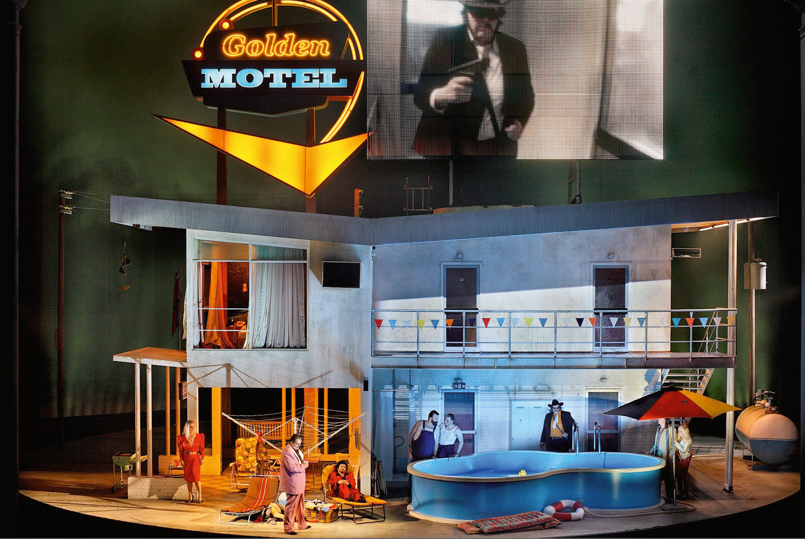 Spielszene von „Das Rheingold“ in Bayreuth im Jahr 2013