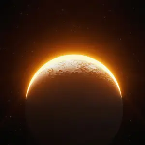 Der Mond schiebt sich vor die Sonne.
