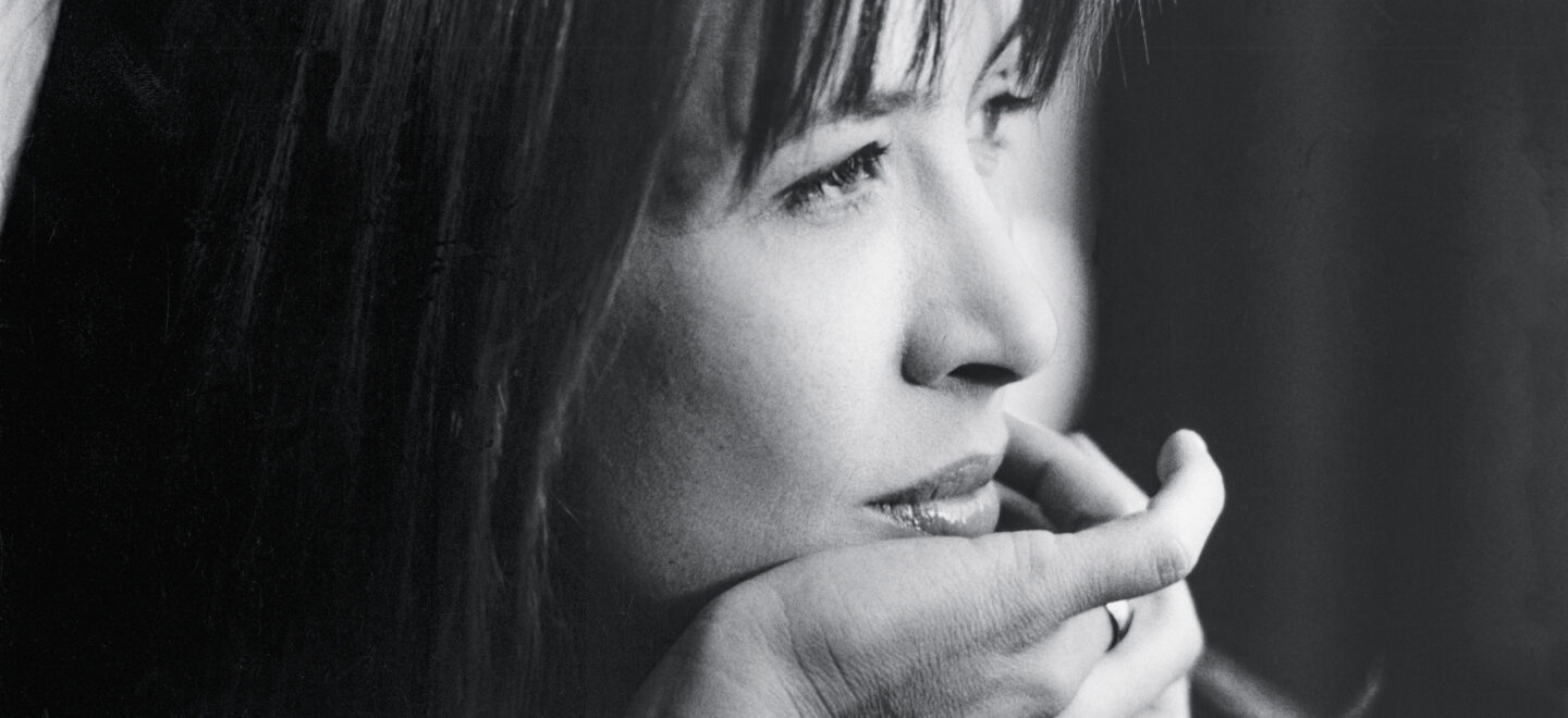 schwarz-weiß Porträt von Sophie Marceau