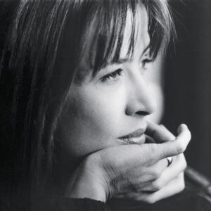 schwarz-weiß Porträt von Sophie Marceau