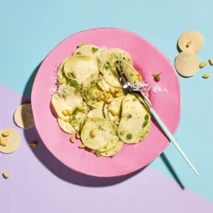 Corzetti mit MajoranPinienkern-Pesto